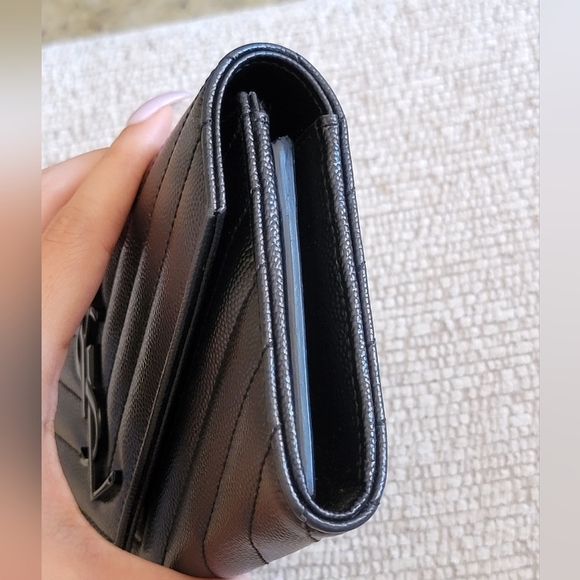 YSL Matelasse Quilted Leather Wallet - Picture 13 of 15